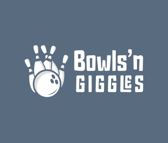 Bowlinglogotyp med kägelillustration