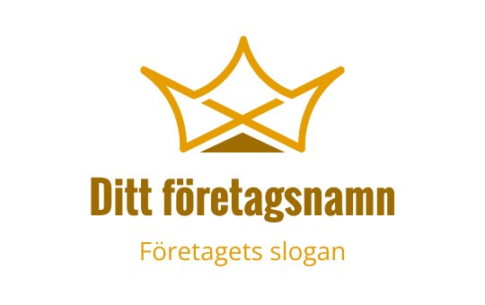 Elegant krona logo design i guld med en modern touch
