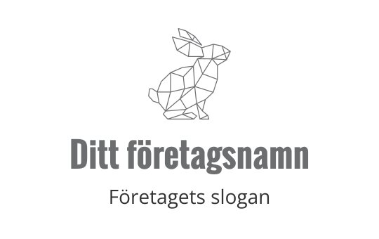 Geometrisk kaninlogo i minimalistisk stil