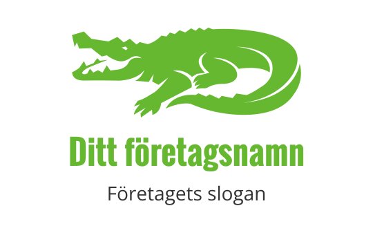 Tydlig grön krokodil logo design med en elegant, modern stil