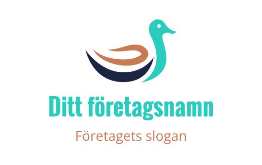 Modern anka logo design med flödande linjer och livliga färger
