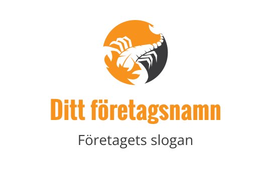 Fet skorpionlogo i orange och svart cirkulär design
