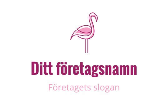 Elegant rosa flamingo logotypdesign med en modern typsnitt