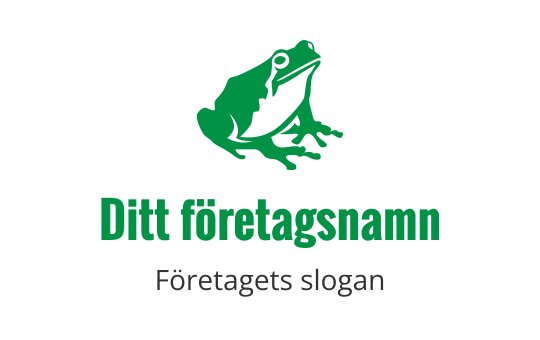 Modern grön groda logo design med en lekfull och vänlig utstrålning