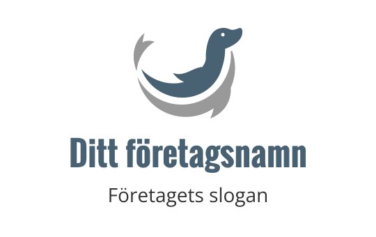 Lekfullt anka logotypdesign med mjuka blå och grå färger