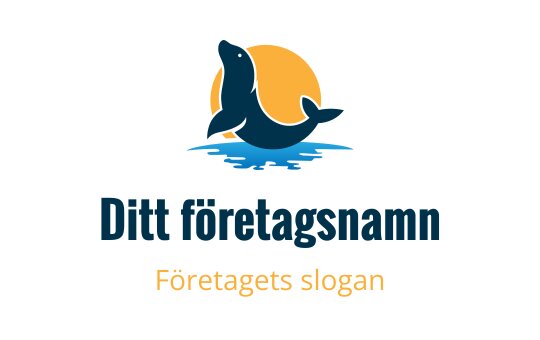 Lekfullt säl logo design med solnedgång och vattnelement