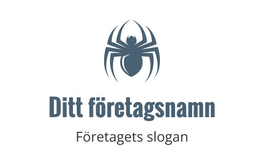 Modern spindel logo design i nyanser av blått och grått