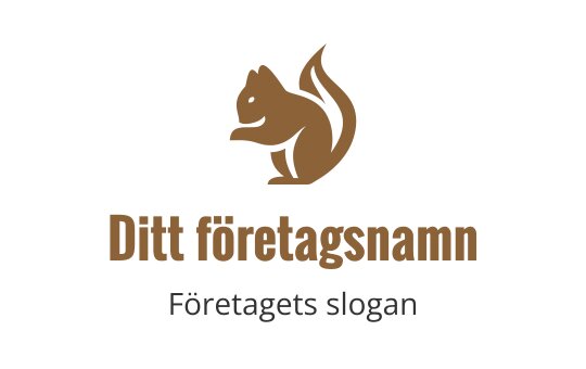 Lekfull ekorre logo design i varma bruna nyanser
