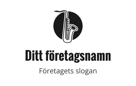 Snygg saxofonlogo design inom en cirkulär bakgrund