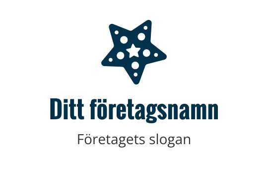 Kreativ stjärnlogo med prickmönster och fet typografi