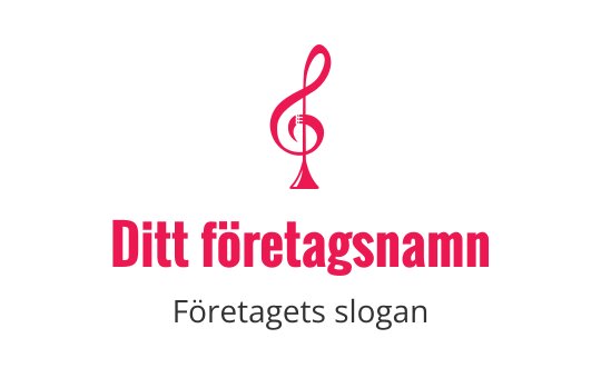 Elegant röd g-klav logo design med modern typografi