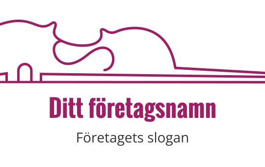 Minimalistisk kattlogo i rosa med en elegant silhuett