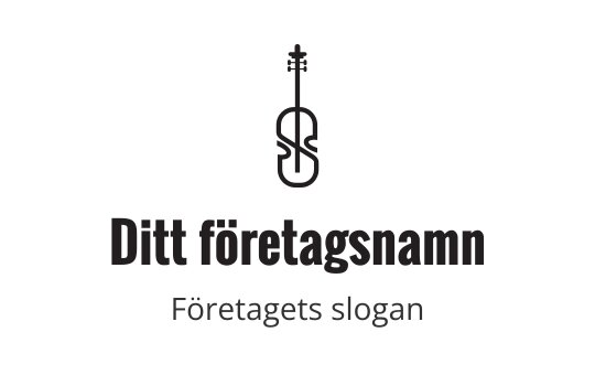 Elegant logotypdesign med en stiliserad fiol och initialer i mörka nyanser