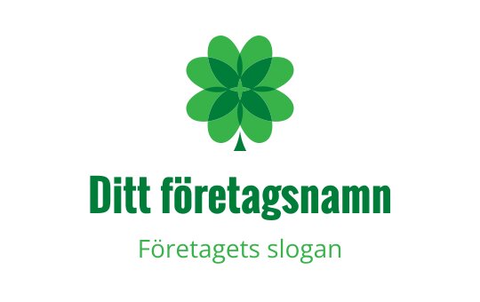 Modern grön bladlogo med lager av kronblad