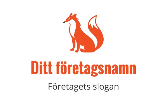 Stiliserad orange räv logo design med en elegant, modern utseende