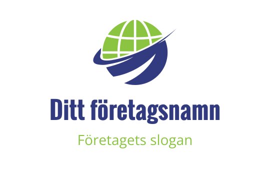 Modern globlogo med gröna och blå element