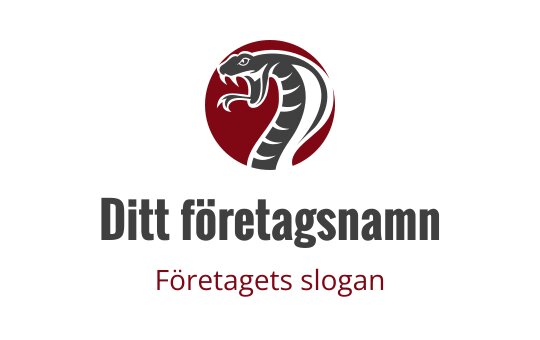 Tydlig orm logo design i röd och svart cirkulär bakgrund