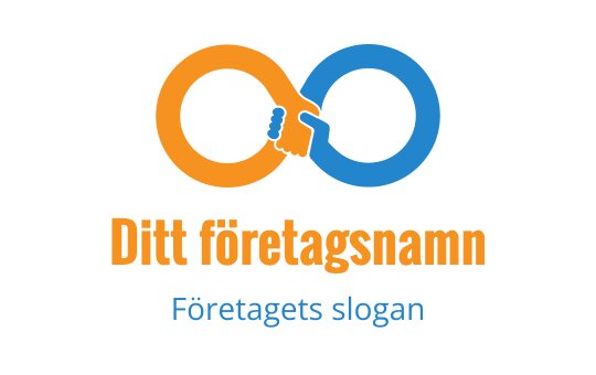 Färgglad oändlighet logo design med sammanlänkade orange och blå ringar