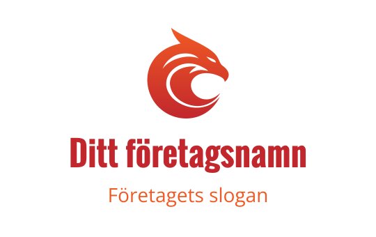 Tydlig röd drake logo design med en dynamisk cirkulär form