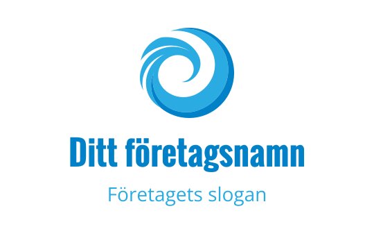 Modern blå virvel logo design med dynamiska rörelseelement