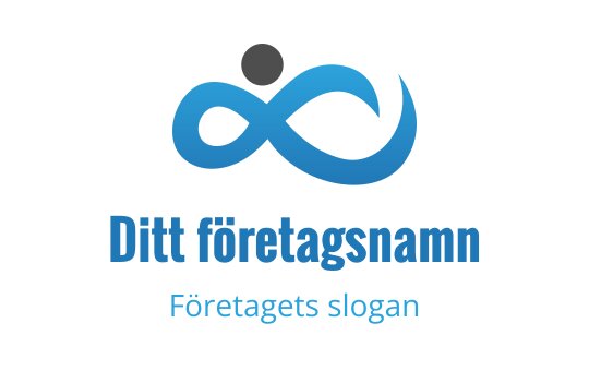 Modern oändlighet logo design i blått med en cirkulär accent