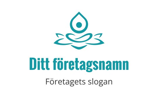 Elegant logotypdesign med en vattendroppe ovanför en lotusblomma