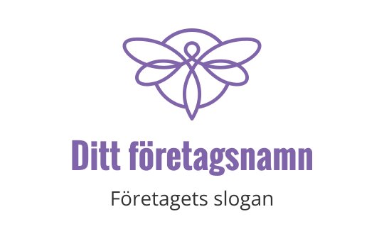 Elegant fjäril logo design i lila med fina vingdetaljer