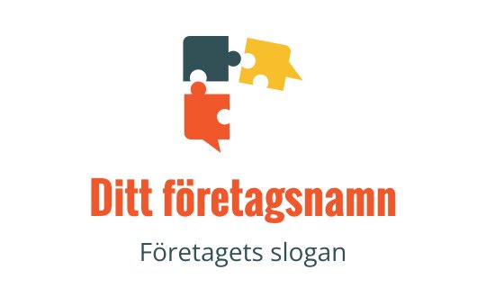 Färgglad pusselbit logo design med fet typografi