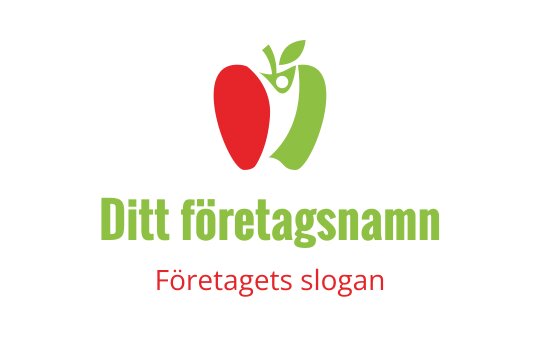 Färgglad logotypdesign med motiv av röd och grön paprika
