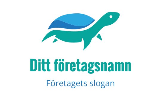 Modern sköldpadda logo design med blå och teal färger