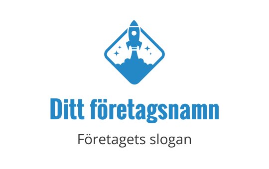 Modern raketlogotypdesign inom en diamantform med stjärnor