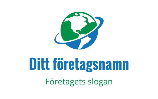 Färgglad globlogo med blå omloppsbana och gröna kontinenter
