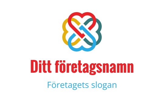Färgglad sammanflätad hjärtlogo med en modern, lekfull stil