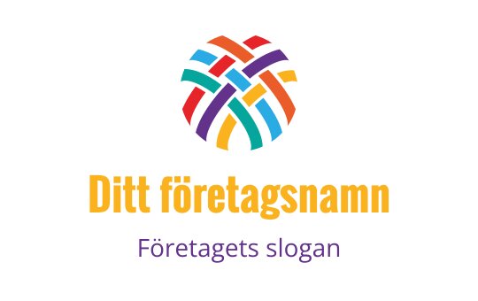 Färgglad vävd logotypdesign med livliga sammanflätade former