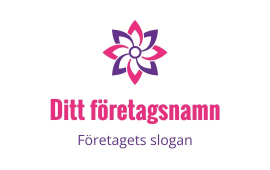 Elegant blomma logo design med rosa och lila kronblad