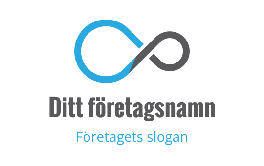 Modern oändlighet logo design med blå och grå element