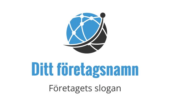 Modern globlogo med blå och svarta element
