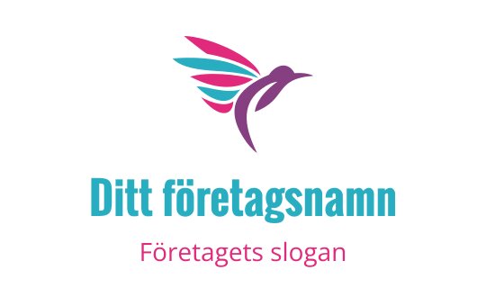 Färgglad kolibri logo design med livliga vingar och eleganta kurvor