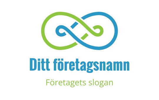 Modern oändlighet logo design i gröna och blå nyanser
