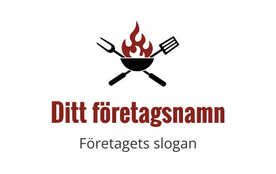 Fet logotypdesign med en stiliserad låga ovanför texten