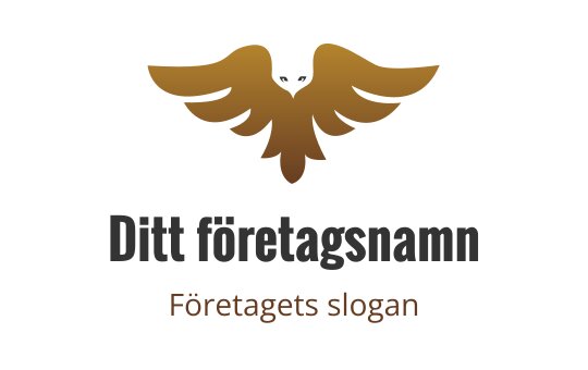 Elegant guld- och brunt örnlogo med utsträckta vingar