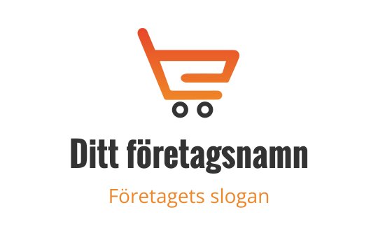 Modern kundvagnslogo design i orange och svart