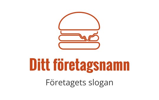 Modern hamburgare logo design med enkel kontur och fet typografi