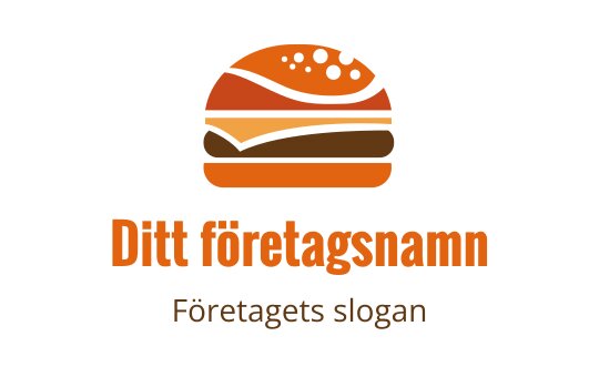 Färgglad hamburgarlogo med lager av ingredienser och rund bulle