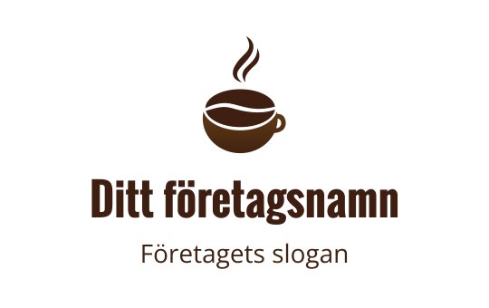Kaffekopp logo design med ånga och bruna nyanser