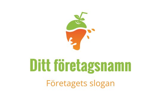 Kreativ morotslogotyp med gröna blad och orange detaljer