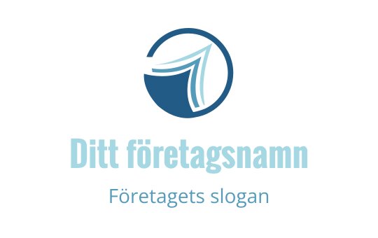 Modern blå logotypdesign med en stiliserad siffra sju i en cirkel