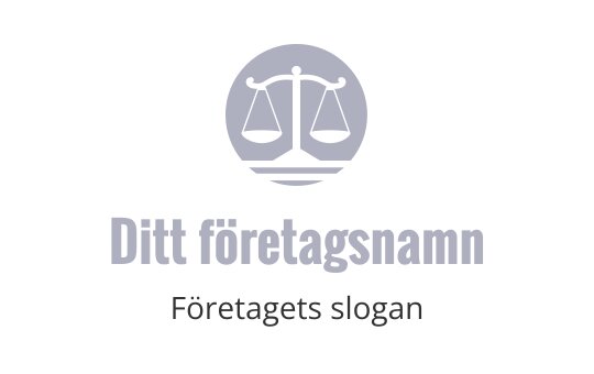 Balansvåg logo design i grått med en cirkulär bakgrund