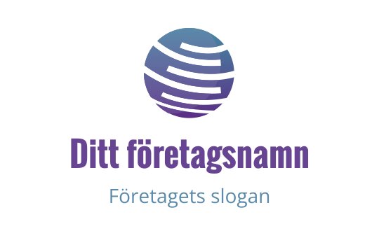 Modern globlogo med lager av blå och lila ränder