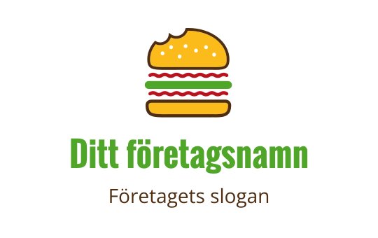 Färgglad hamburgarlogo med lager av sallad och ost